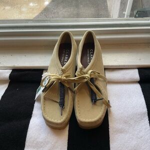 Clarks Originals Beige Leather Shoes